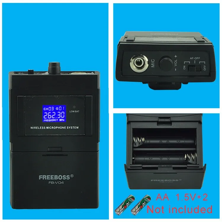 FREEBOSS FB-V04H2, профессиональные микрофоны, VHF KTV, вечерние микрофоны, 2 ручные и 2 беспроводные гарнитуры, микрофон для караоке