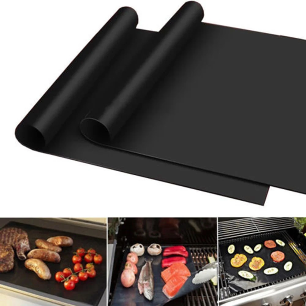 3Pcs/Set Non stick BBQ Barbecue Mat Set Outdoor Party Teflon Heat