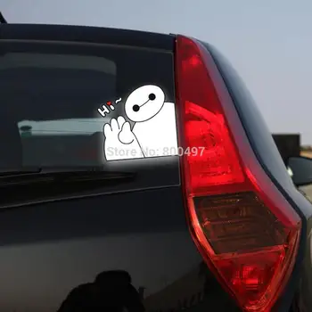 

10 x Newest Big Hero 6 Baymax Funny HI Car Body Stickers Car Decal for Toyota Chevrolet Volkswagen Tesla Hyundai Kia Lada