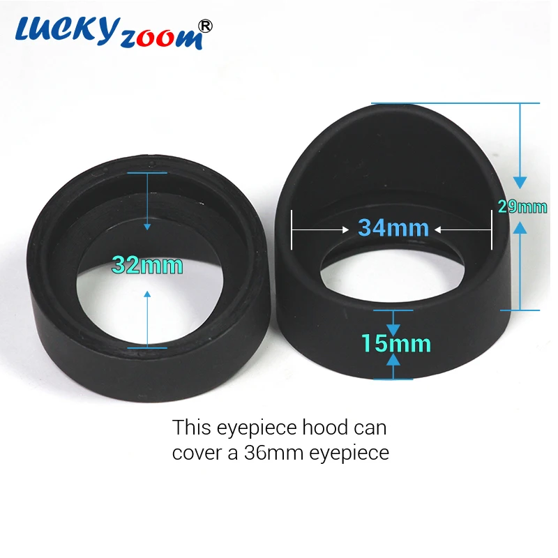 Luckyzoom 2 Pcs/Set 34mm Diameter Rubber Eyepiece Cover