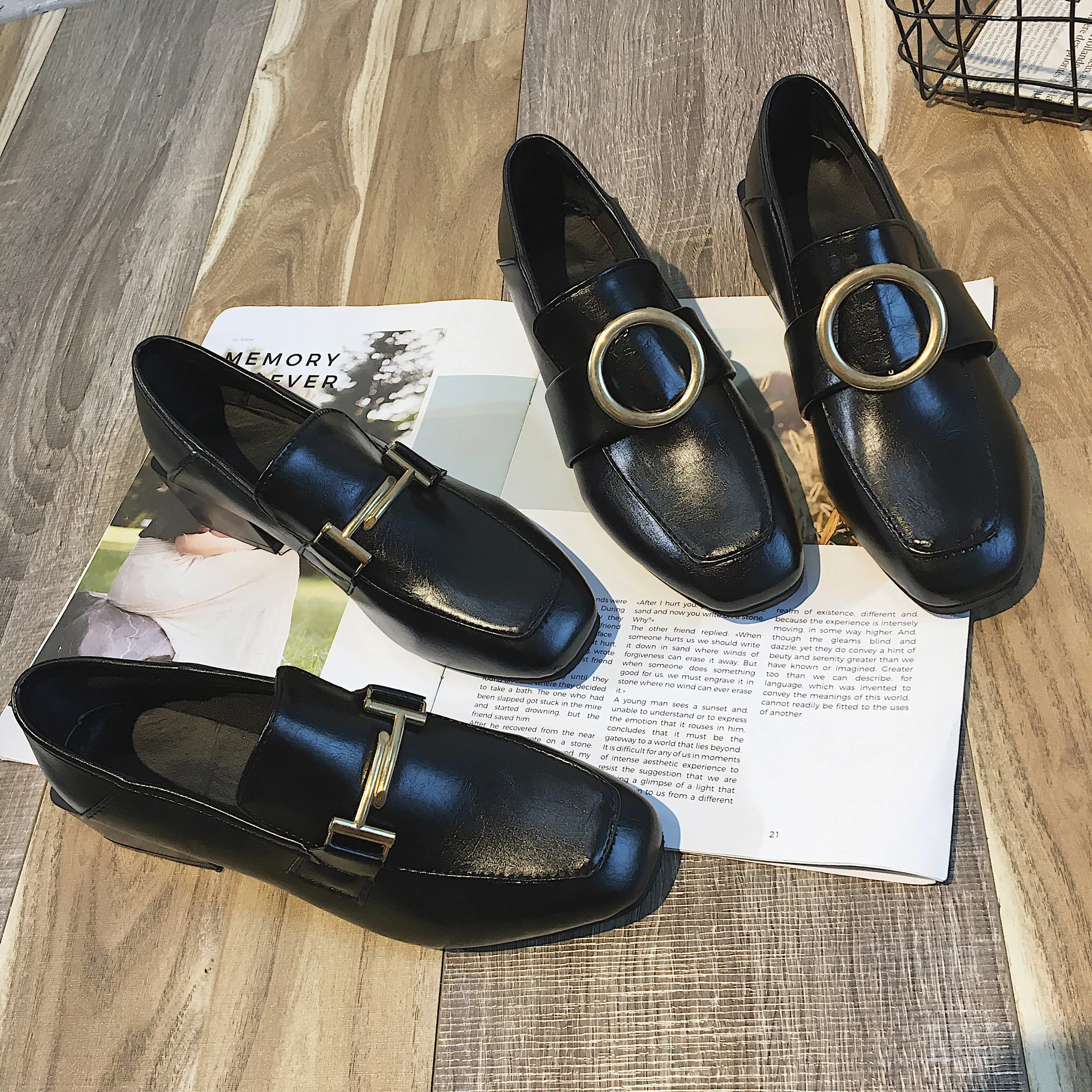 

Leather Oxford Shoes For Women Black Flats Shoes Women Autumn Women Shoes 2019 New Slip On Shoes Ladies Soft Fashion Boat Shoes