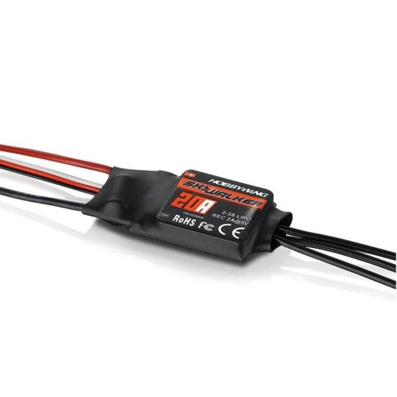 

Hobbywing Skywalker 2-3S 20A Brushless ESC With 5V/2A BEC Motor Speed Controller ESC For RC Quadcopter Multicopter