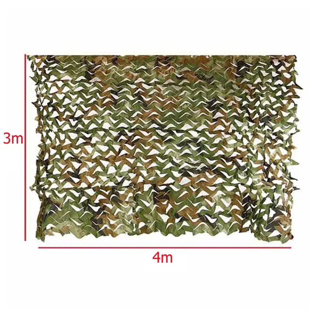 3X4M 2X3 м/2X4 м/3X3 м/3X4 м охотничья походная камуфляжная сетка листья лесных деревьев камуфляжная сетка джунгли листья камуфляжная сетка для военной машины теневые ткани - Цвет: 3X4M