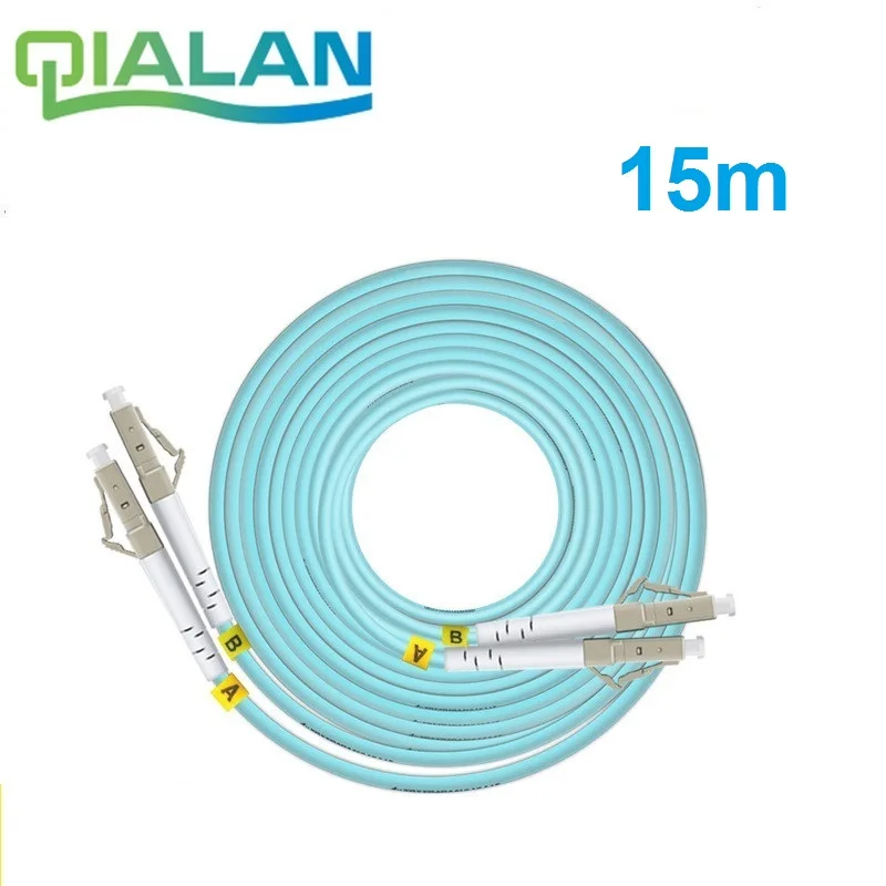 

15m LC SC FC ST UPC OM3 Fiber Optic Patch Cable Duplex Jumper 2 Core Patch Cord Multimode 2.0mm Optical Fiber Patchcord