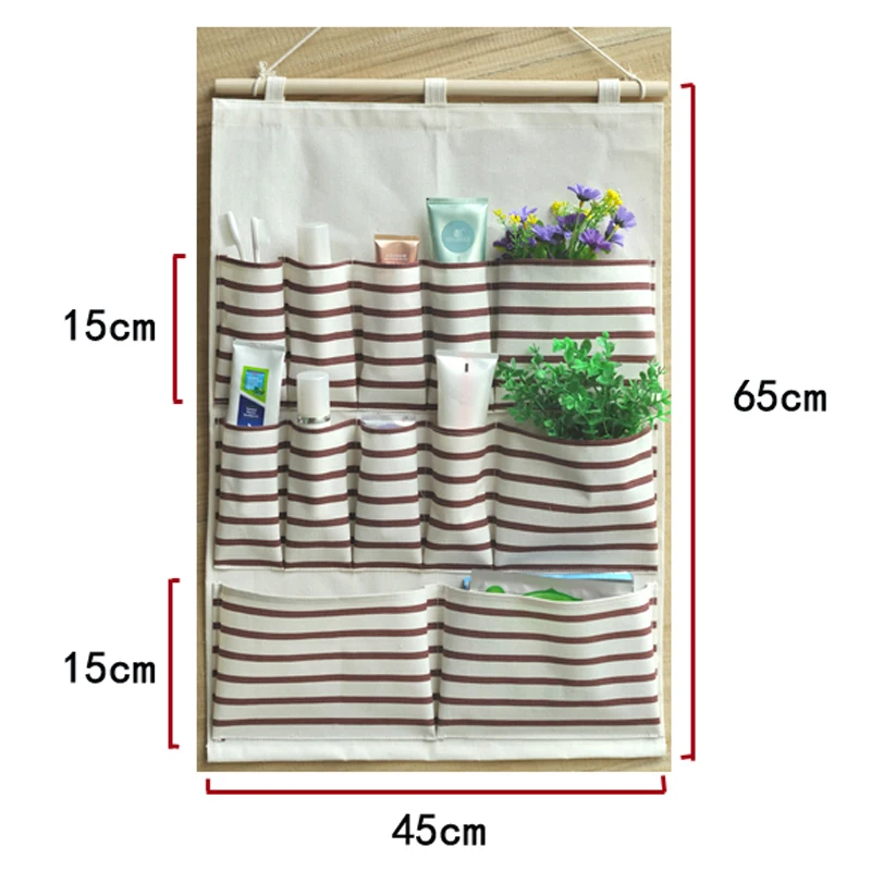 Продажа Подвесные карманы сумки для дома Organizador Juguetes хлопковые подвесные сумки для хранения Zapatero Organizador De Zapatos косметические сумки в полоску