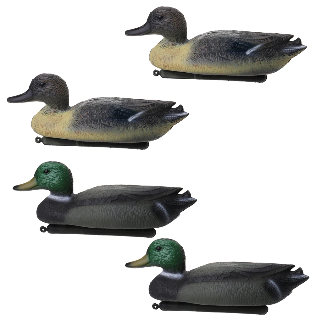 Perfeclan Lightweight Floating 14' Hunting Male Mallard Drake 3D Duck Decoy - 4 Pcs Duck Decoy Duck Hunting Decoy