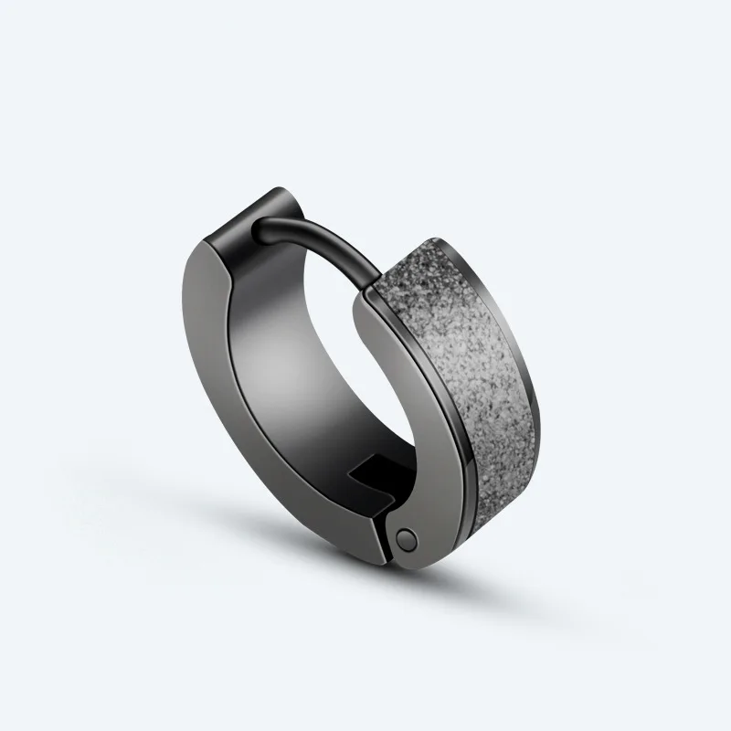 MINCN корейские мужские серьги модные ювелирные изделия из титановой стали черные