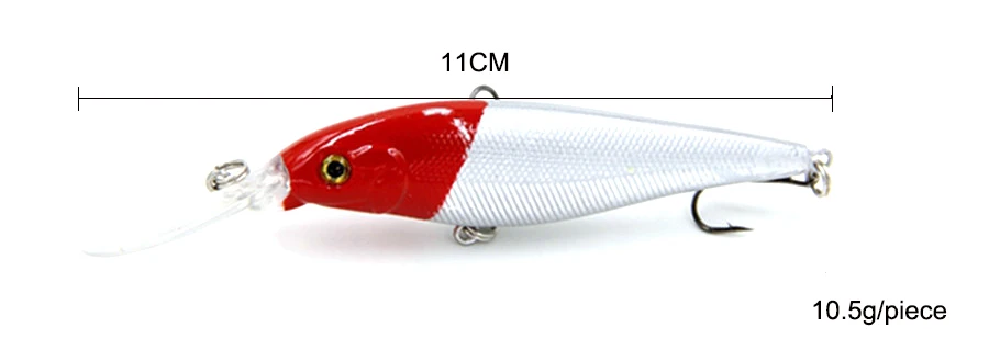 TUYA Crankbait гольян воблеры жесткая приманка для рыбалки искусственный Троллинг воблер чудаки подергивание приманка Щука бас 11 см 10,5 г