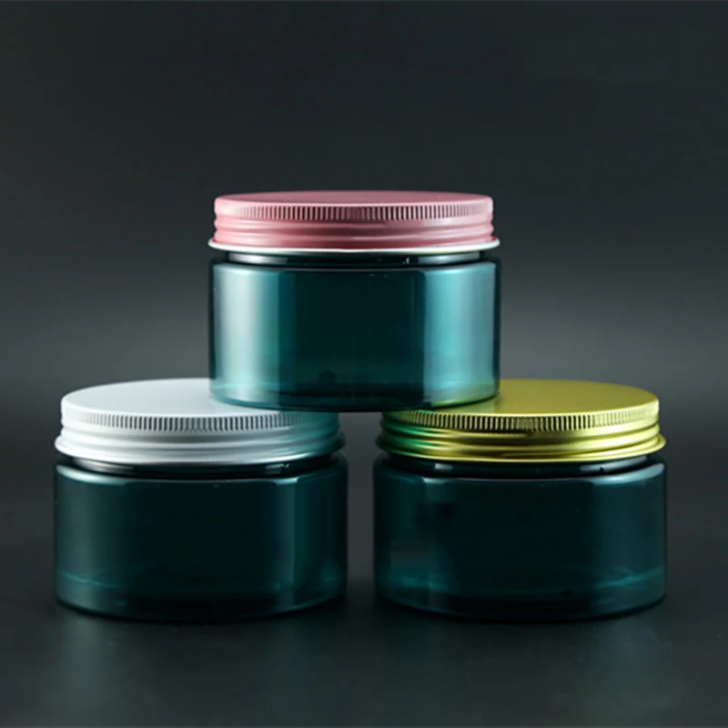 120 جرام الأخضر البلاستيك كريم الجسم غسول قناع مسحوق التجميل جرة زجاجة إعادة الملء حاويات التغليف ضوء تجنب مرئية