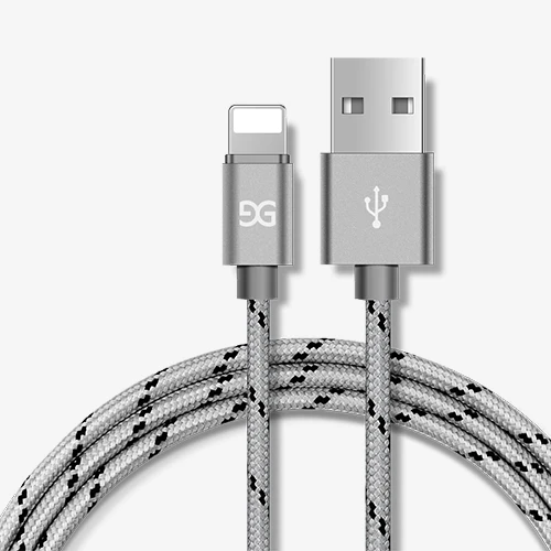 USB кабель для iPhone 6, GUSGU, USB кабель для синхронизации данных для iPhone X 8 7 6 5S se 2A кабель для быстрой зарядки 2 шт./лот - Цвет: Silver