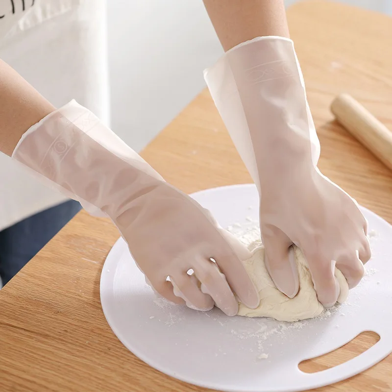 Waterproof Long Sleeve Latex Kitchen Cleaning Gloves Wash Dishes Dishwashing Gloves House Cleaning Rubber Tools Waterproof Long Sleeve Latex Kitchen Cleaning Gloves Wash Dishes Dishwashing Gloves House Cleaning Rubber Tools