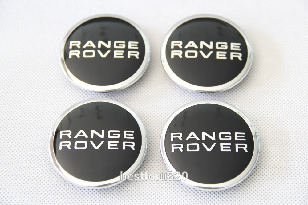 4x RANGE ROVER BLACK CENTER WHEEL BLACK EMBLEM BADGE HUB CAPS 63MM 2.5/"