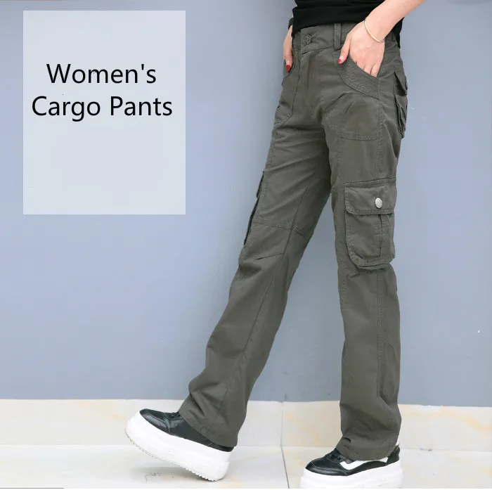 Woman's Overalls Multi Pocket Straight Trousers Spring Summer Outdoor Trekking Sports Hiking Pants Womens Military Cargo Pant