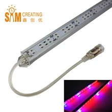Plant Growth LED Grow Light RED:BLUE/660nm:460nm 13Watt 72LED 0.5 meter DC12V SMD5630 Waterproof Aluminum LED Light Strip