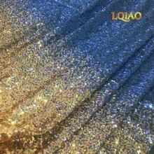 Градиент танцы сцена блесток блестящая ткань двора Африканский Tissus лоскутное Тюль Свадебные вечерние украшения ткани