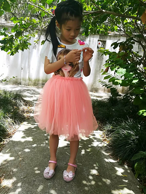 Юбки для девочек, детская плиссированная юбка-пачка для девочек, многослойная юбка из гренадина ра-Ра, Красивое бальное платье принцессы с