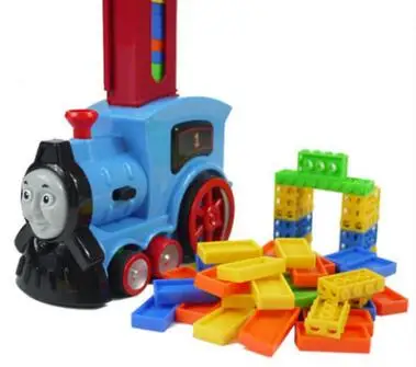 Новое Автоматическое размещение Domino электрический поезд со светом Звук модель игрушки развивающие строительные Конструкторы Сделай Сам
