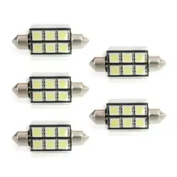 Auto 5x39 мм 6 SMD белый купол гирлянда CANBUS ОШИБОК автомобилей 6 светодиодные лампы Интерьер светодиодные плафон лампы 12 В Тюнинг автомобилей