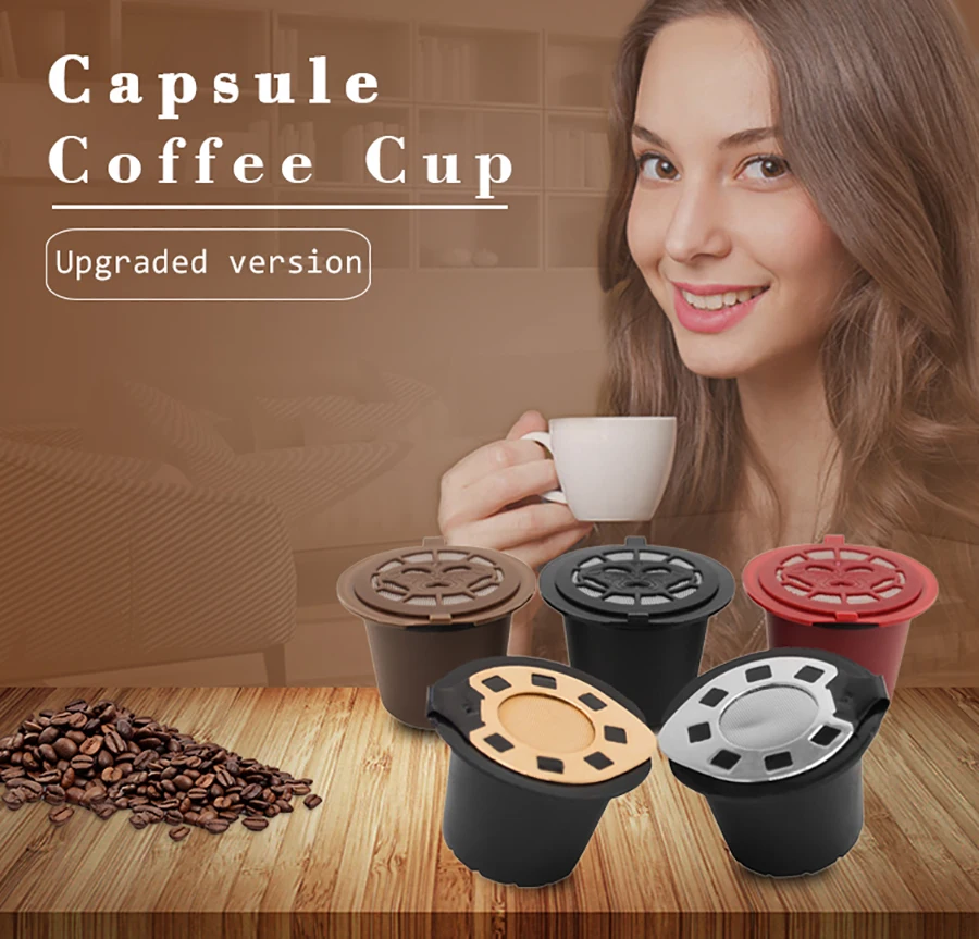 3 шт./пакет Capsulas Nespresso многоразового капсула Кофе фильтр капсулы чашка Dripper Кофе чайник Инструмент с 1 ложка+ 1 щетка фильтр для кофе