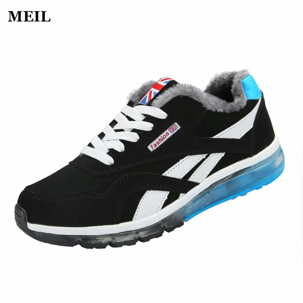 

Super Warm Winter Shoes Men Casual Shoes With Fur Keep Warm Snow Shoes Suede Outdoor zapatos hombre