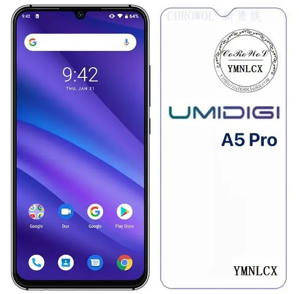 

Tempered Glass for UMIDIGI A5 Pro Screen Protector cover Explosion-proof Mobile phone Film Case UMIDIGI A5 Pro Glass