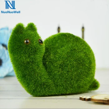 

NuoNuoWell 2Pcs 10x16cm Artificial Turf Snail Cute Animals Craft Moss Cover Faux Animal Props Wedding/Christmas/Party Decor