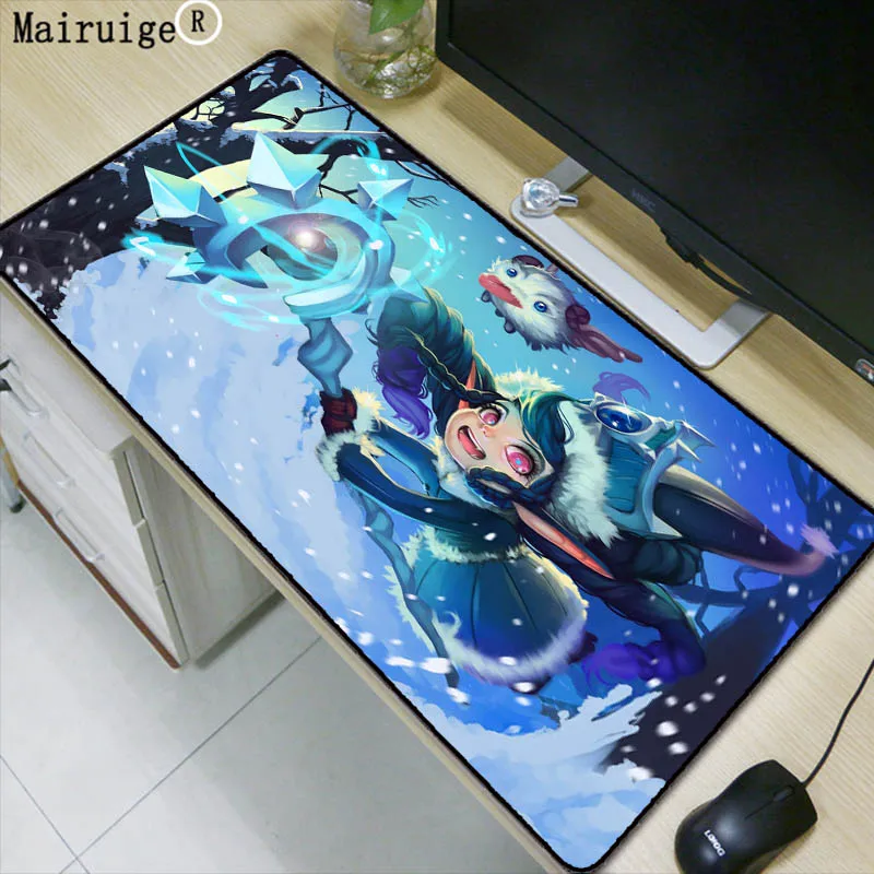 

Mairuige League of Legends Lulu Locking Edge Rubber Mousepads for Cs Go DOTA Large Mat Computer Gaming Mouse Pad Free Shipping