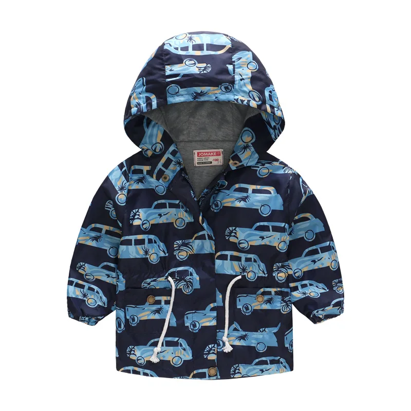 Модная детская верхняя одежда; теплое водонепроницаемое Детское пальто; повседневная детская ветровка; куртки для мальчиков и девочек; одежда для малышей с принтом; 80-130 см