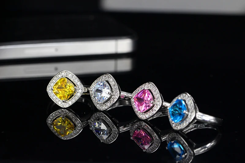 Женское кольцо из белого золота с фианитом 0 8 карат|women fashion rings|women ringswomen ring |