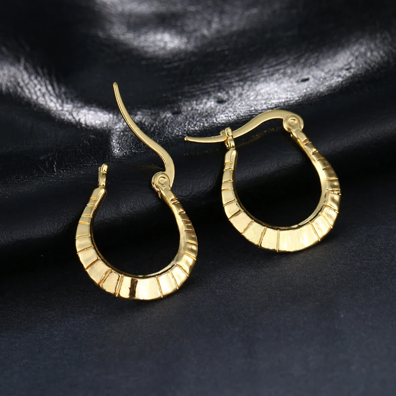 Этнический черный обруч серьги для Для женщин богемный Нержавеющая сталь обручи золото Цвет brinco индийские украшения bijoux AE592