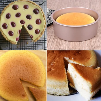 

6/8/10 Inch Round Shape Carbon Steel DIY Mousse Cake Mold Live Bottom Pudding Baking Tray Cheesecakes Bake Pan