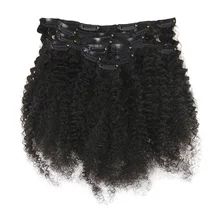 Full Shine Clip In Human Hair Extensions Remy Human Hair Clip For Black Women Natural Color 7 Pieces 100g 100% Remy Human Hair