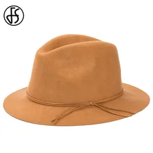 FS с черным бантом, повседневные шерстяные шляпы с широкими полями для женщин, женские шляпы, женские винтажные зимние теплые фетровые флоппи-шляпы, Панама джазовая, шляпа
