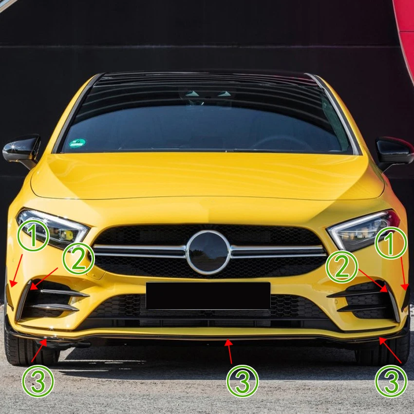 Наклейки на передний бампер для Mercedes Benz A Class W177 V177 A180 A200 A220 A250 A35|Наклейки