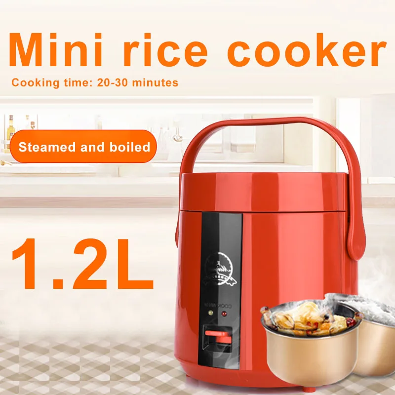 

Heating Lunch Box Mini Rice Cooker Meiyun 220V 1.2L Cooking Kitchen Steamed Dumplings Office Real Egg Electronic Insulation