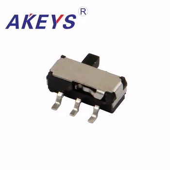 

MSKT-12D14 MINI slide switch 2P2T DPDT SMD SMT 3 pin side slide right reset mini toggle switches without fixed pin MSK-22D18G2-T