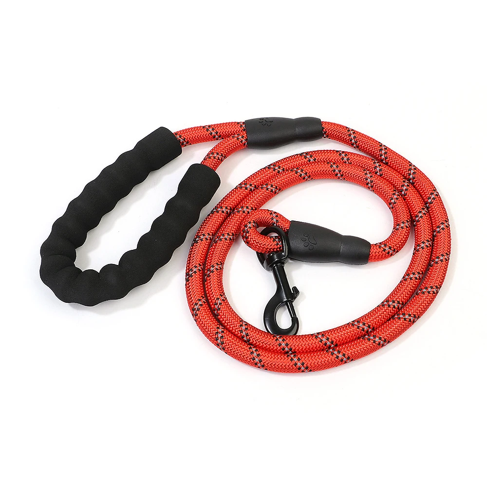 Красный Светоотражающие длинный поводок для собак Nylon Rope домашних Running отслеживания поводки длинные ведущий собак альпинизм Веревки для среднего для крупных больших собак - Цвет: Красный