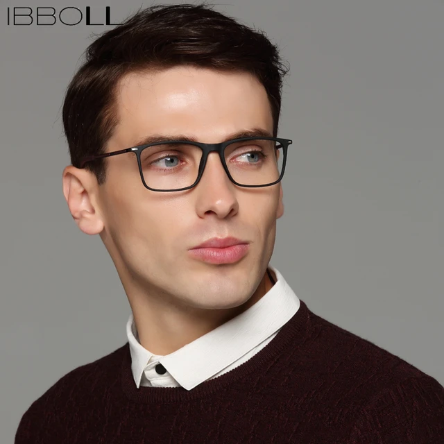 ibboll Retro Optical Glasses Frame Men Transparent Eyeglasses for Mens
