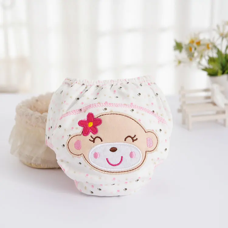 Calças de Treinamento do Bebê Dipers Mistura Fralda Reutilizável Fraldas Lavável Algodão Aprendizagem Calças 13-16kg 4 Pçs Cor 2 4 pçs dipers mistura cor calças de