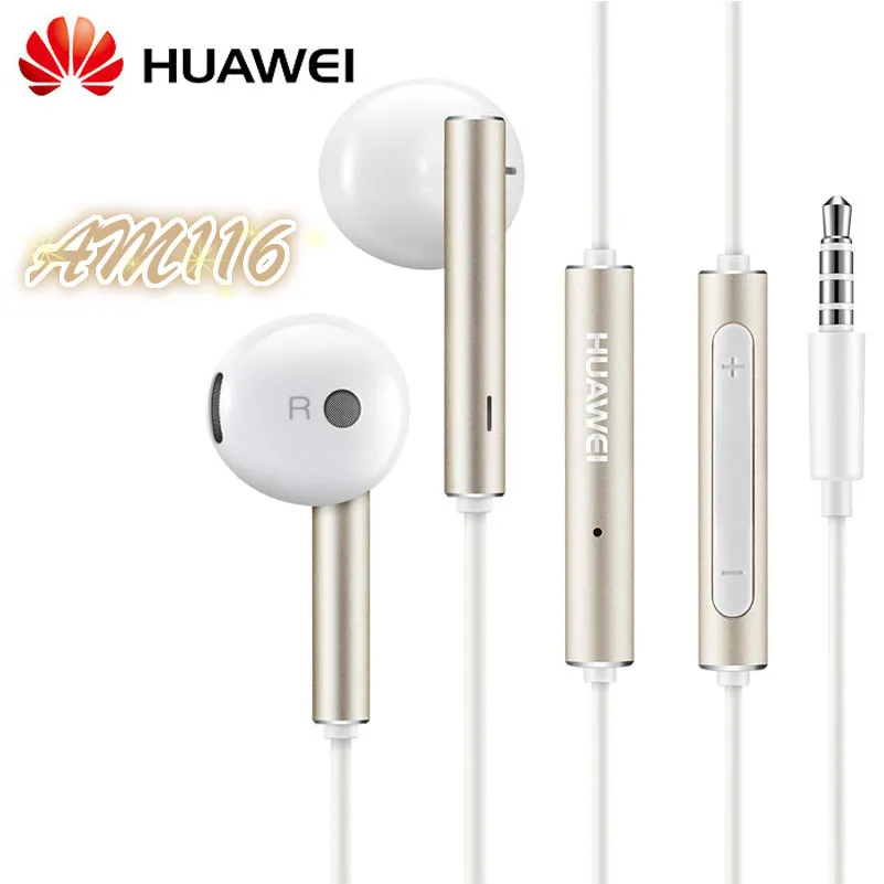 Huawei Оригинал AM116 наушники с микрофоном Регулятор громкости динамик