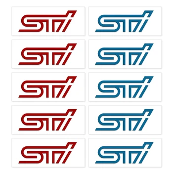

Car styling 10Pcs Nickel STI Sticker Interior Decoration Decal For Subaru Impreza WRX STI Trezia Stella EV Dex Pleo accessories