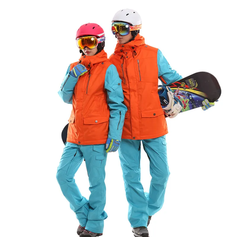 

Marsnow Brand Thicked Men Winter Waterproof Pants and Jackets Women Ski Suits Snowboarding Suit Sport Ladies Snow Sportswear Set