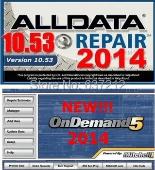 

1TB Hard Disk Fit Win7 Win8 2014 Auto Repair Software Alldata 10.53(576G) + Mitchell on Demand5(120G) For 1998-2014 Cars