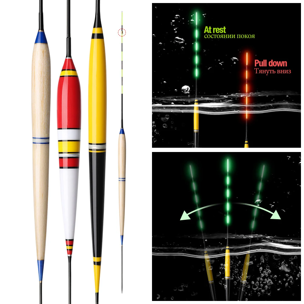 DONQL поплавок для рыбалки, умный светодиодный светильник, буй для укуса рыбы, автоматически напоминающий светящийся поплавок, Электрический рыболовный буй без батареи