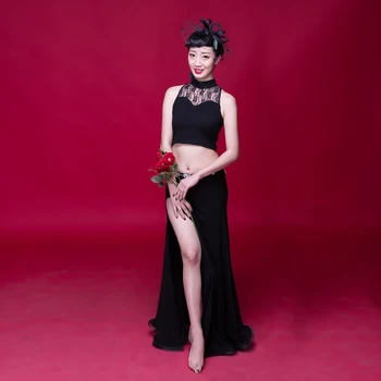 

Sexy Women Soft modal Belly Dance Costume Oriental Dancing Clothing Top+Skirt Suit for Women belly dance wear