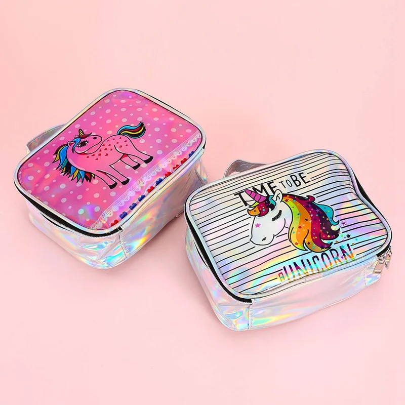 

Unicorn Clear Makeup Bag Cartoon Ladies Cosmetic Bags Waterproof Case Women Travel Organizer Pouch Beach Storage