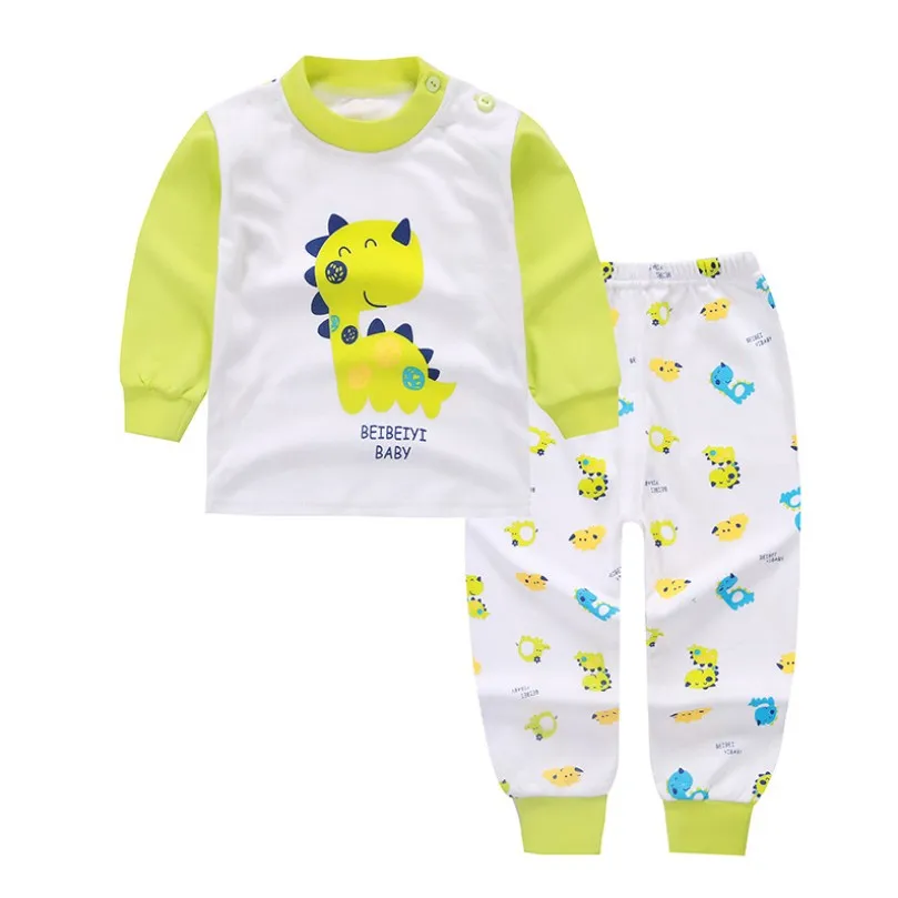Г., осенняя теплая Пижама для девочек комплект пижам с длинными рукавами и рисунком для новорожденных девочек, костюм для сна одежда для сна от 0 до 24 месяцев - Цвет: 1