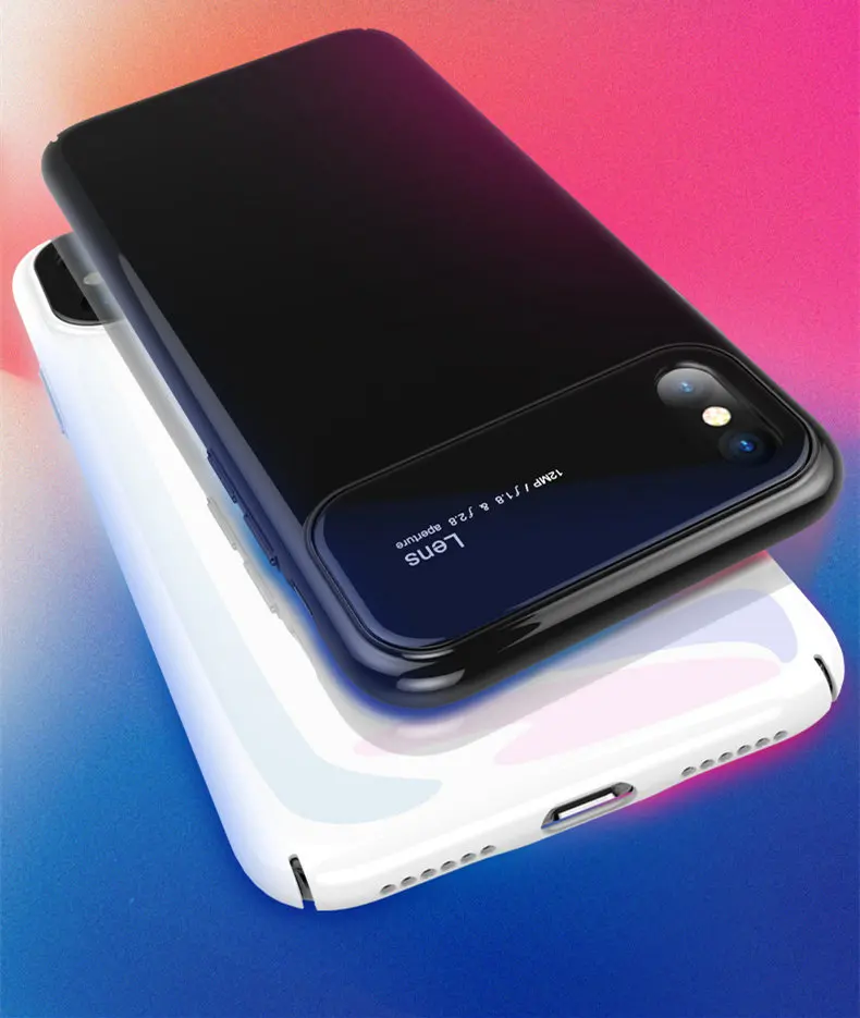 VBNM New For iPhoneX Mobile case Creativity Toughened Glass Shell iphoneX Scrub Phone Case |