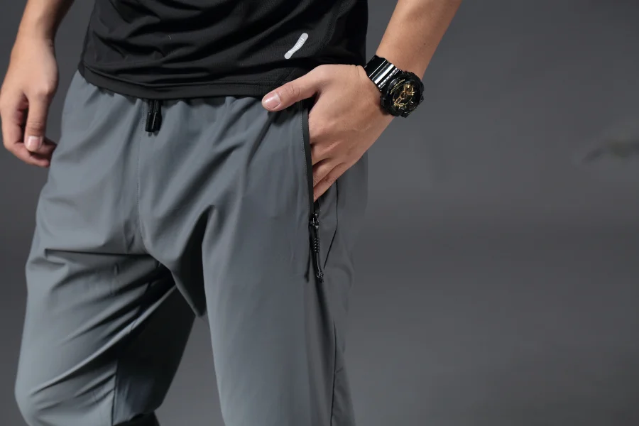 Азиатский размер летние фитнес мужские спортивные штаны эластичные дышащие Спортивные штаны Тренировочные штаны для бега спортивные баскетбольные брюки