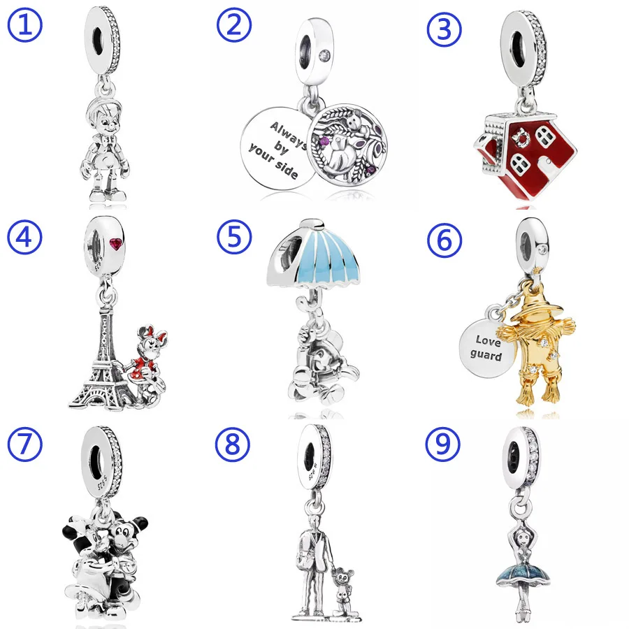 

Pinocchio Always By Your Side Minnie Mouse Eiffel Tower Pendant Charm Fit Pandora Bracelet 925 Sterling Silver Bead Diy Jewelry